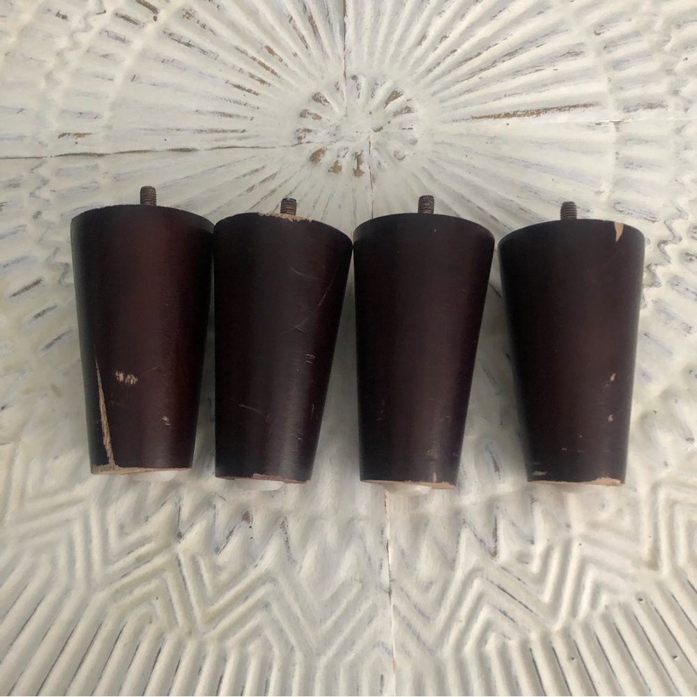 Set of 4 Wood Furniture Legs Round 2.5” wide - Chair Legs Replacements